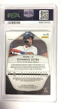 2020 Panini Prizm 10 Domingo Leyba Purple Prizm PSA 9