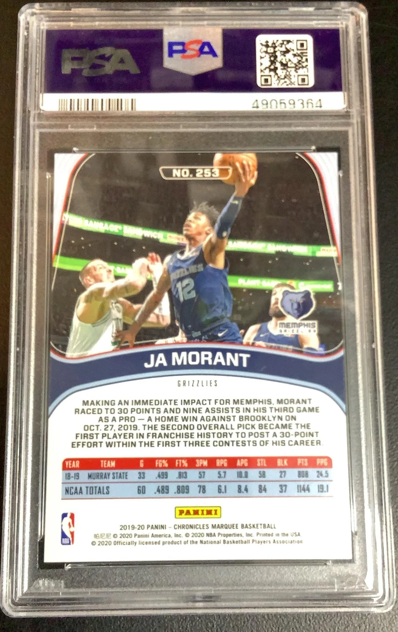2019 Panini Chronicles Ja Morant PSA