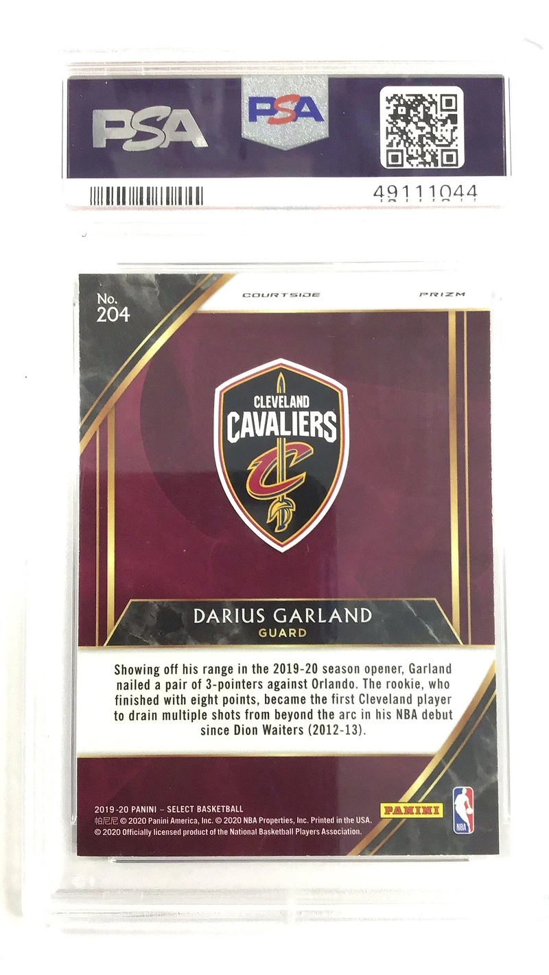2019 Panini Select 204 Darius Garland PSA 10