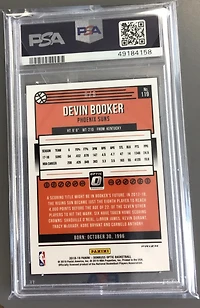 2018 Panini Donruss Optic 119 Devin Booker Choice-black Gold PSA 10