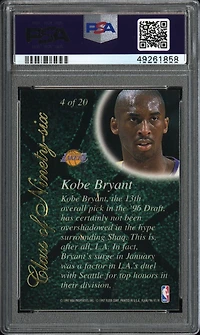 1996 Flair Showcase Class Of '96 4 Kobe Bryant PSA