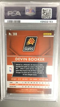 2015 Panini Prizm 308 Devin Booker PSA 8