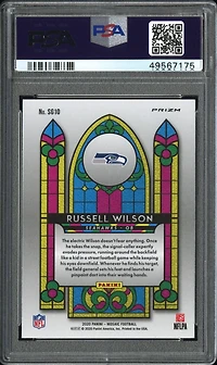 2020 Panini Mosaic Stained Glass Sg10 Russell Wilson PSA 9