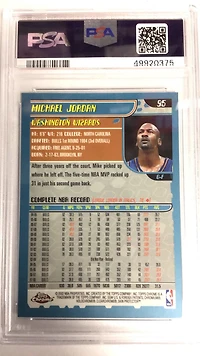 2001 Topps Chrome 95 Michael Jordan PSA 9