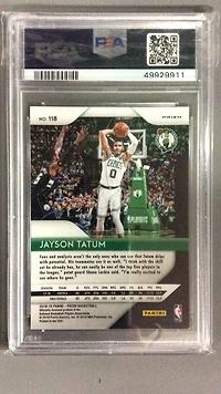 2018 Panini Prizm 118 Jayson Tatum Green Prizm PSA 9