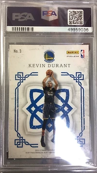 2016 Panini Excalibur Crusade 3 Kevin Durant Camo PSA 9