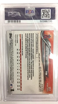 2018 Topps Update Us1 Shohei Ohtani Pitching In Red Jersey PSA 9
