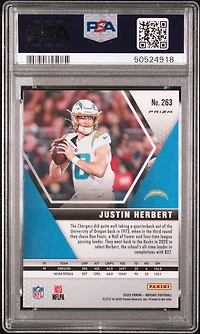 2020 Panini Mosaic Justin Herbert Reactive Gold PSA