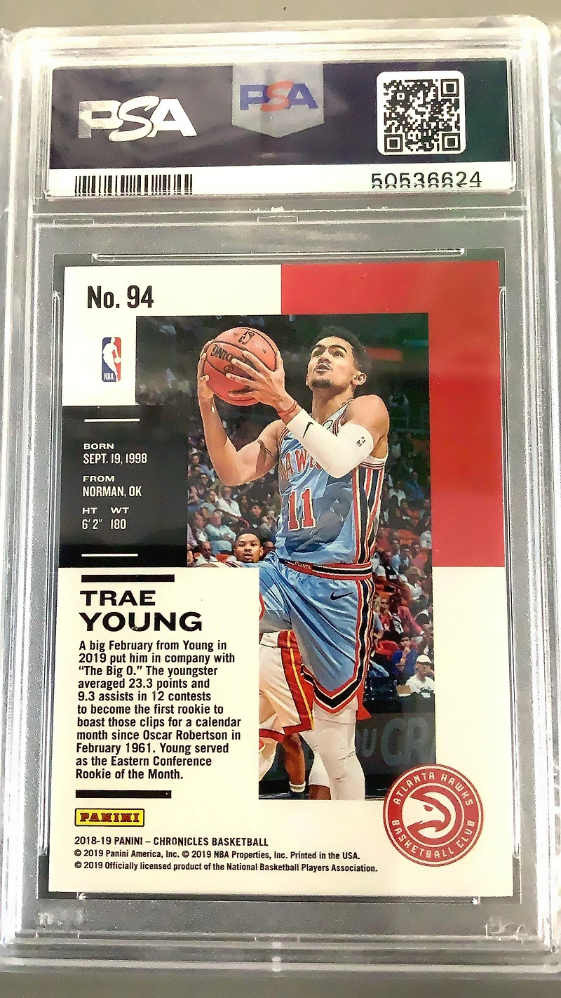 2018 Panini Chronicles Trae Young PSA 10