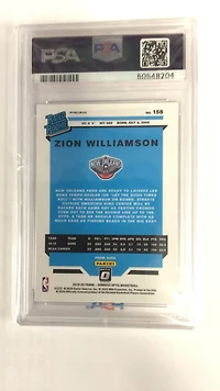2019 Panini Donruss Optic 158 Zion Williamson Hyper Pink PSA