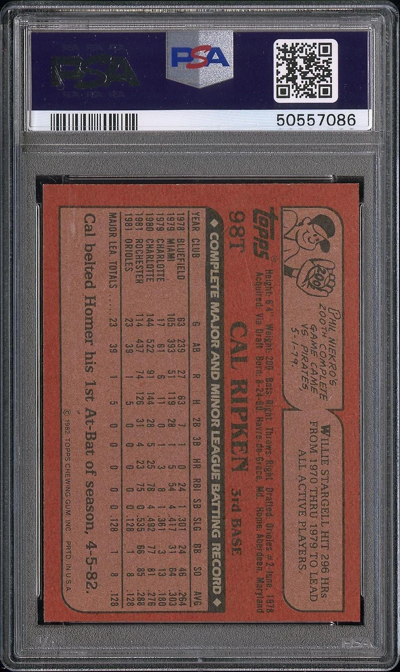1982 Topps Traded 98t Cal Ripken Jr. PSA