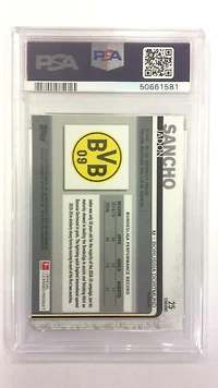 2019 Topps Chrome Bundesliga 25 Jadon Sancho Refractor PSA 10