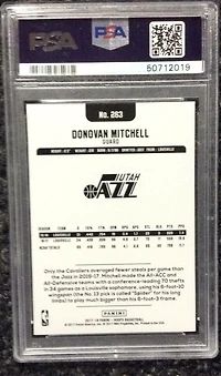 2017 Panini Hoops 263 Donovan Mitchell PSA 10
