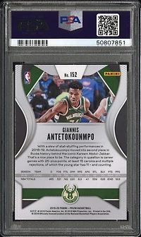 2019 Panini Prizm 152 Giannis Antetokounmpo PSA