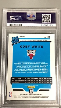 2019 Panini Donruss Optic 180 Coby White Fanatics PSA 10