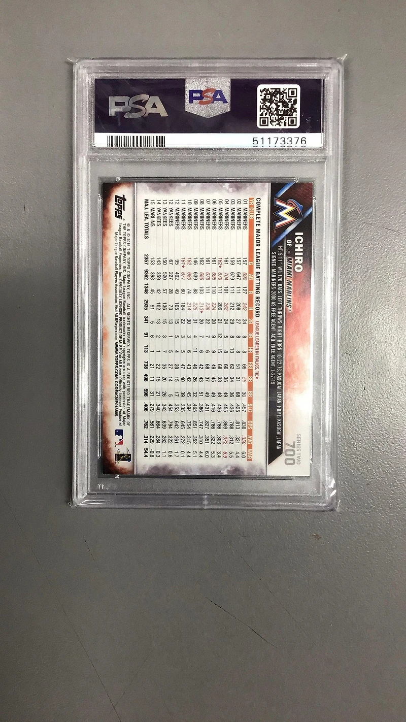 2016 Topps Limited Edition 700 Ichiro PSA 9