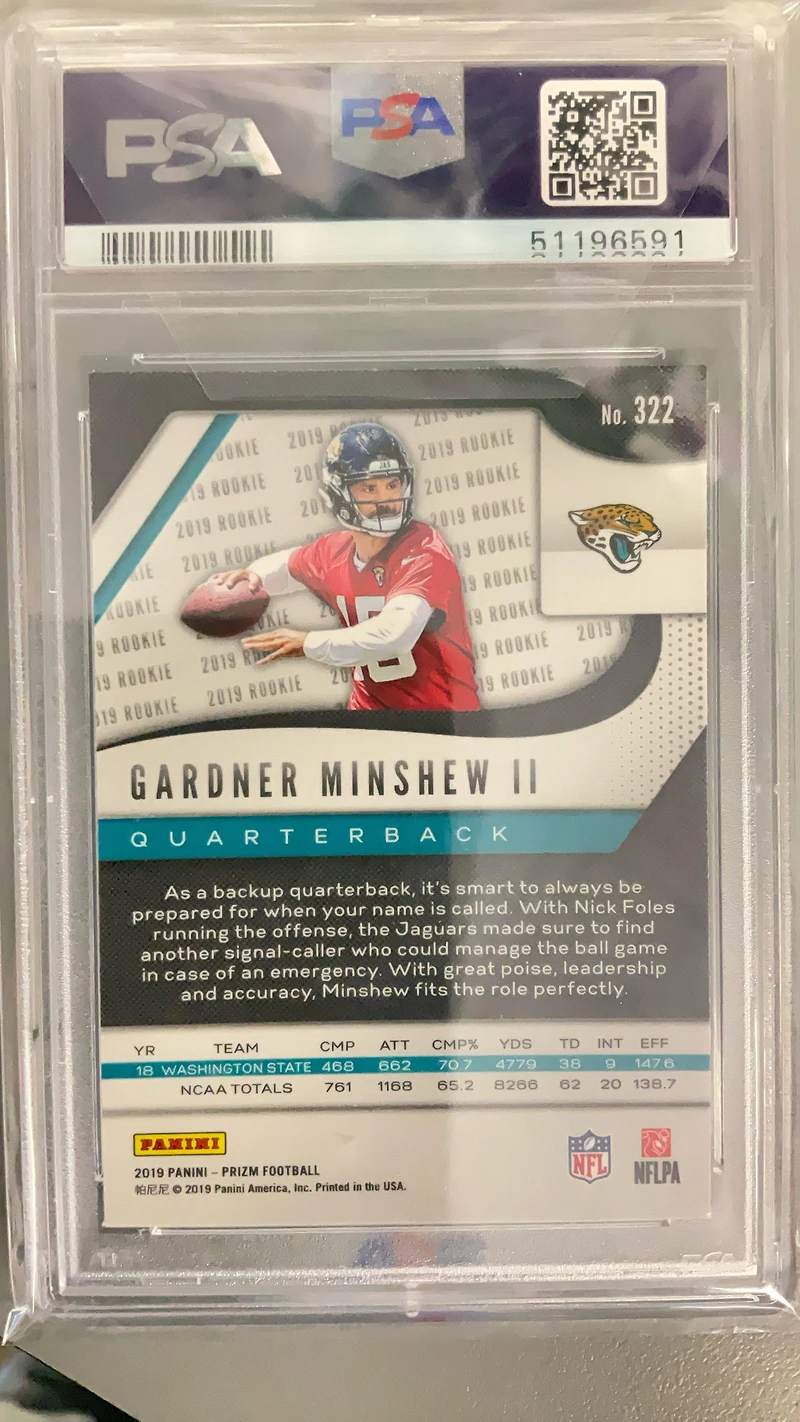 2019 Panini Prizm 322 Gardner Minshew Ii PSA 10