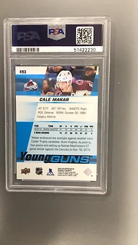 2019 Upper Deck 493 Cale Makar PSA 9