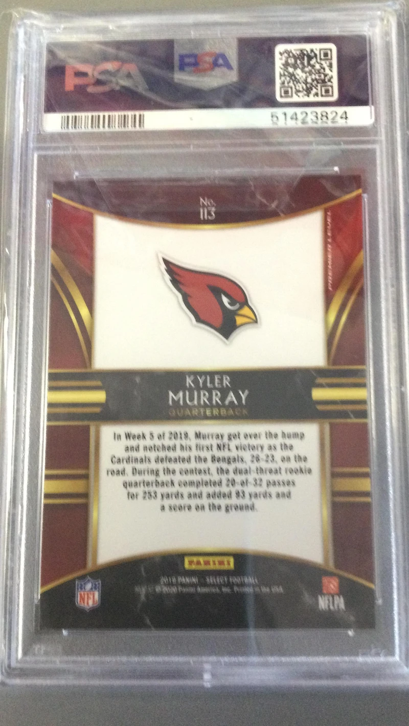 2019 Panini Select 113 Kyler Murray PSA 10