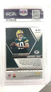 2020 Panini Mosaic 211 Jordan Love PSA 10