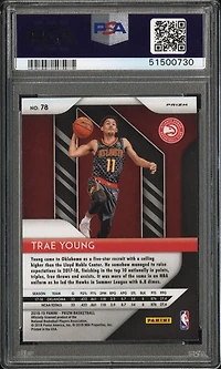 2018 Panini Prizm 78 Trae Young Silver Prizm PSA