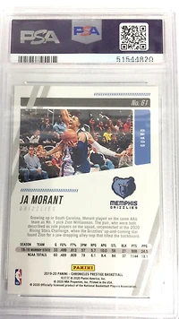 2019 Panini Chronicles Ja Morant PSA 10