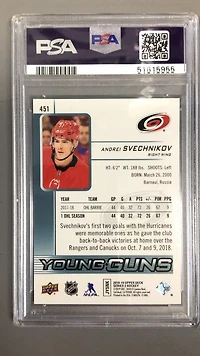 2018 Upper Deck 451 Andrei Svechnikov PSA