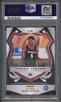 2020 Panini Prizm Draft Picks Anthony Edwards Silver Prizm PSA