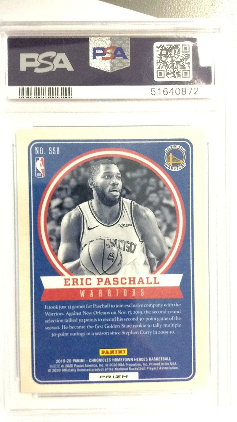 2019 Panini Chronicles 558 Eric Paschall PSA 9