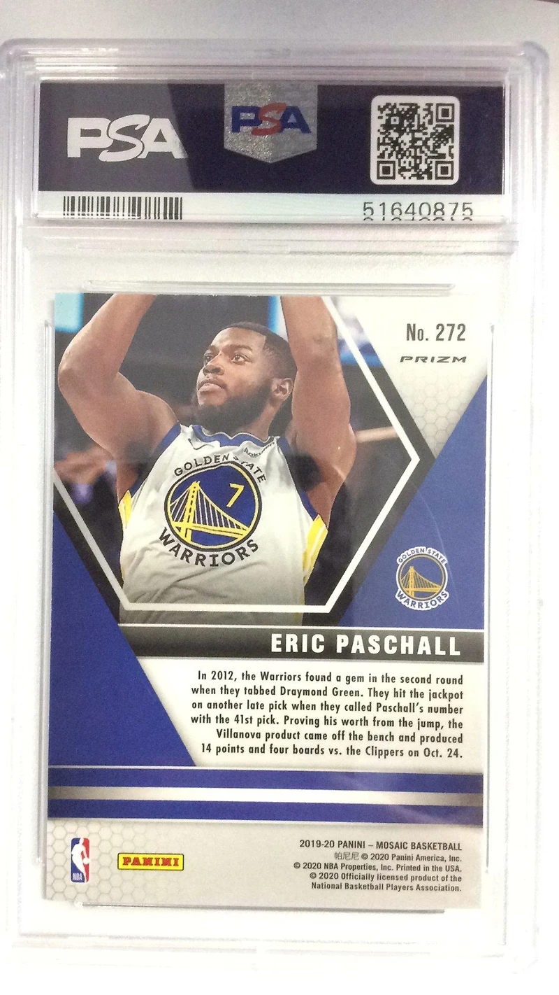2019 Panini Mosaic 272 Eric Paschall Mosaic PSA 9