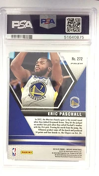 2019 Panini Mosaic 272 Eric Paschall Mosaic PSA 9