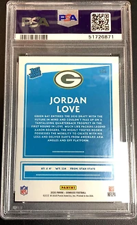 2020 Panini Donruss 304 Jordan Love PSA