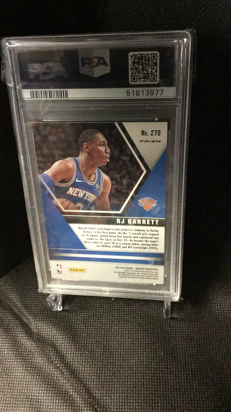 2019 Panini Mosaic 270 Rj Barrett Reactive PSA 9