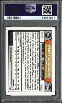 2008 Topps Chrome 184 Russell Westbrook Refractor PSA 9