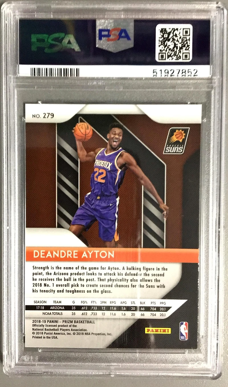 2018 Panini Prizm 279 Deandre Ayton PSA 10
