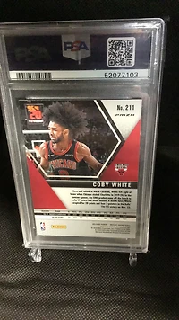 2019 Panini Mosaic 211 Coby White Red Mosaic PSA 8