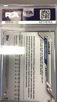 2020 Topps Complete Set 292 Gavin Lux PSA 9