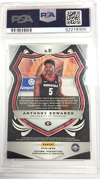 2020 Panini Prizm Draft Picks Anthony Edwards Silver Prizm PSA