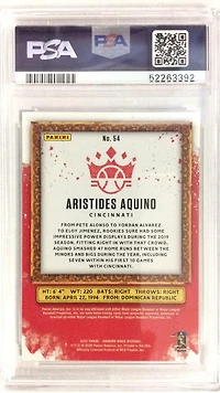 2020 Panini Diamond Kings 54 Aristides Aquino PSA 10