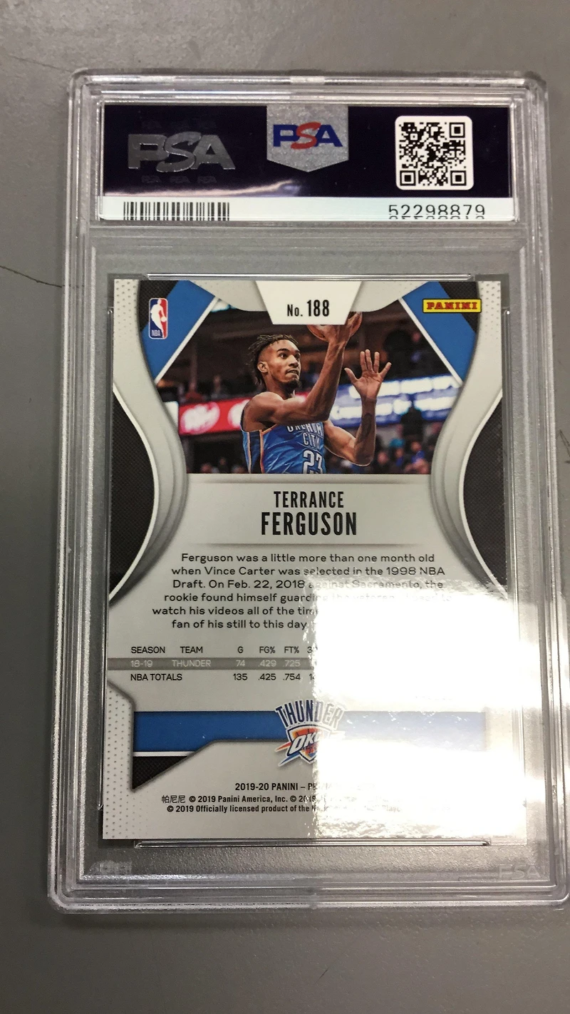 2019 Panini Prizm 188 Terrance Ferguson Silver Prizm PSA 10