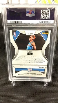 2019 Panini Prizm 289 Darius Bazley Ice PSA 9
