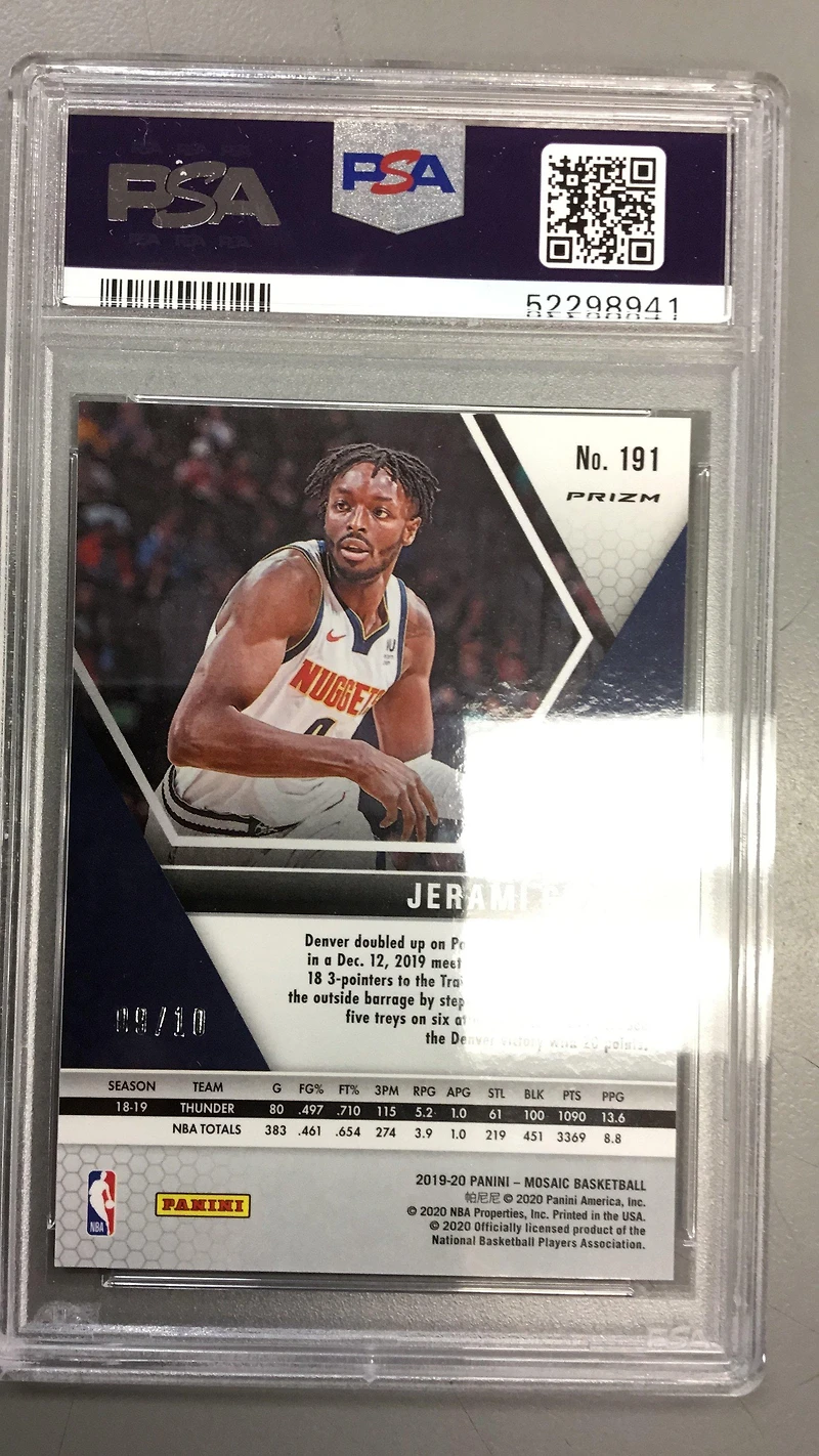 2019 Panini Mosaic 191 Jerami Grant PSA 9