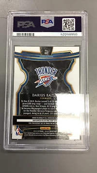 2019 Panini Select 80 Darius Bazley PSA 9