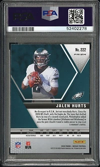 2020 Panini Mosaic 222 Jalen Hurts Red Mosaic PSA 10