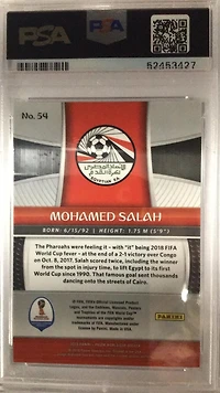 2018 Panini Prizm World Cup 54 Mohamed Salah PSA