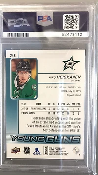 2018 Upper Deck 246 Miro Heiskanen PSA 10