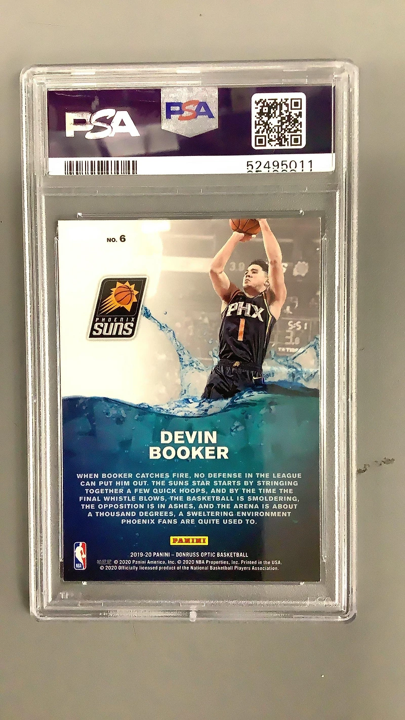 2019 Panini Donruss Optic Splash! 6 Devin Booker PSA 9