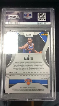 2019 Panini Prizm 250 Rj Barrett Green Prizm PSA 10