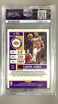 2019 Panini Contenders 70 Lebron James PSA 10
