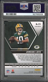 2020 Panini Mosaic 211 Jordan Love Reactive Blue PSA 10